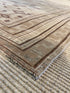 Mia Jane 4.9x4.9 Beige and Brown Hand-Knotted Vintage Turkish Oushak
