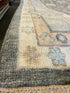 Abbie Cornish 8X10 Hand-Knotted Oushak Rug Grey and Tan