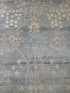 Glynis Barber 8x10.3 Hand-Knotted Oushak Rug Aqua and Tan