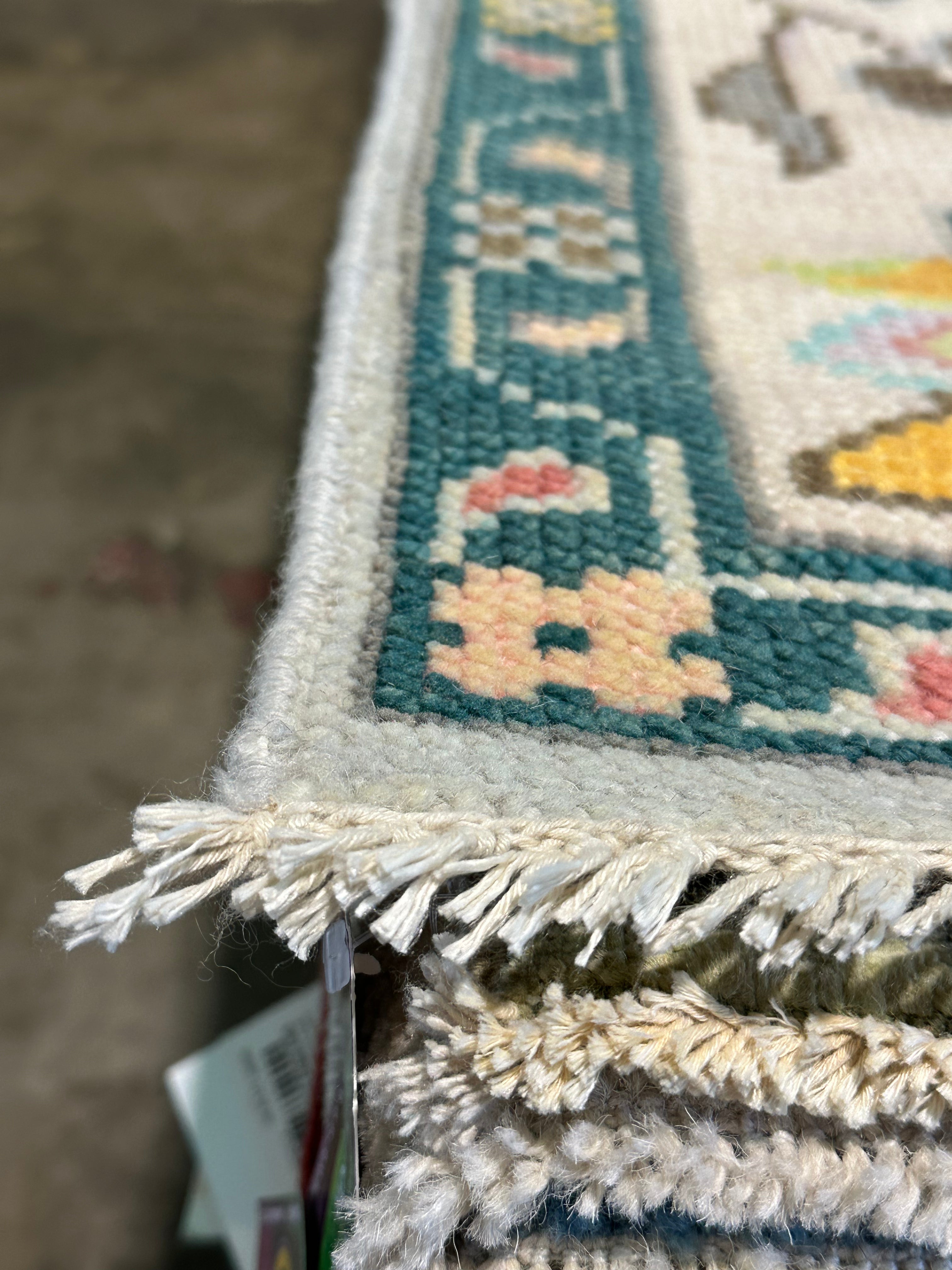 Moyra Bore 5.3x7 Multi Color Hand-Knotted Oushak Rug