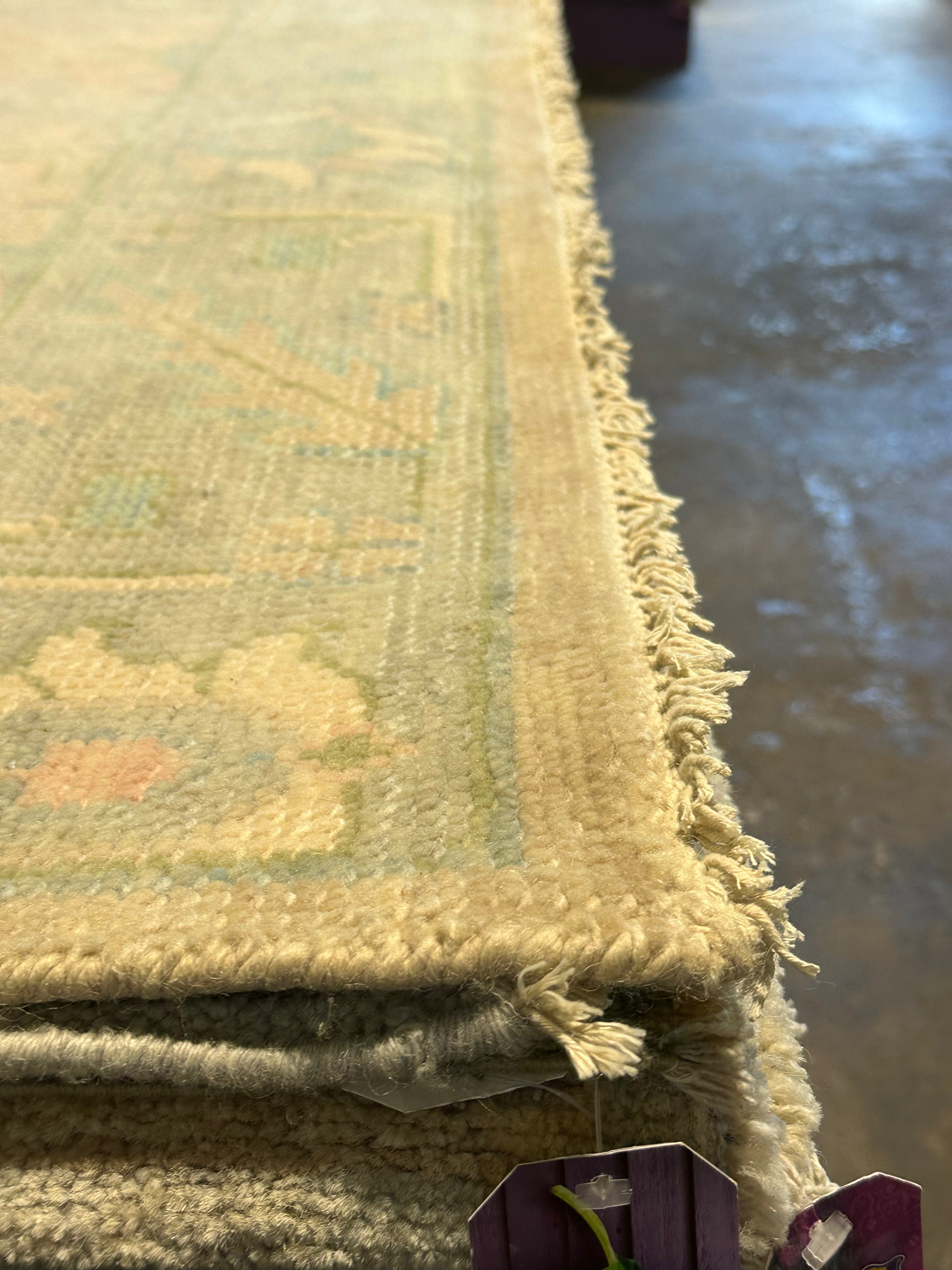 Ellen Thunder 5x8 Grey Hand-Knotted Oushak Rug
