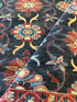 Marissa 8x10 Charcoal and Red Hand-Knotted Kashan Rug