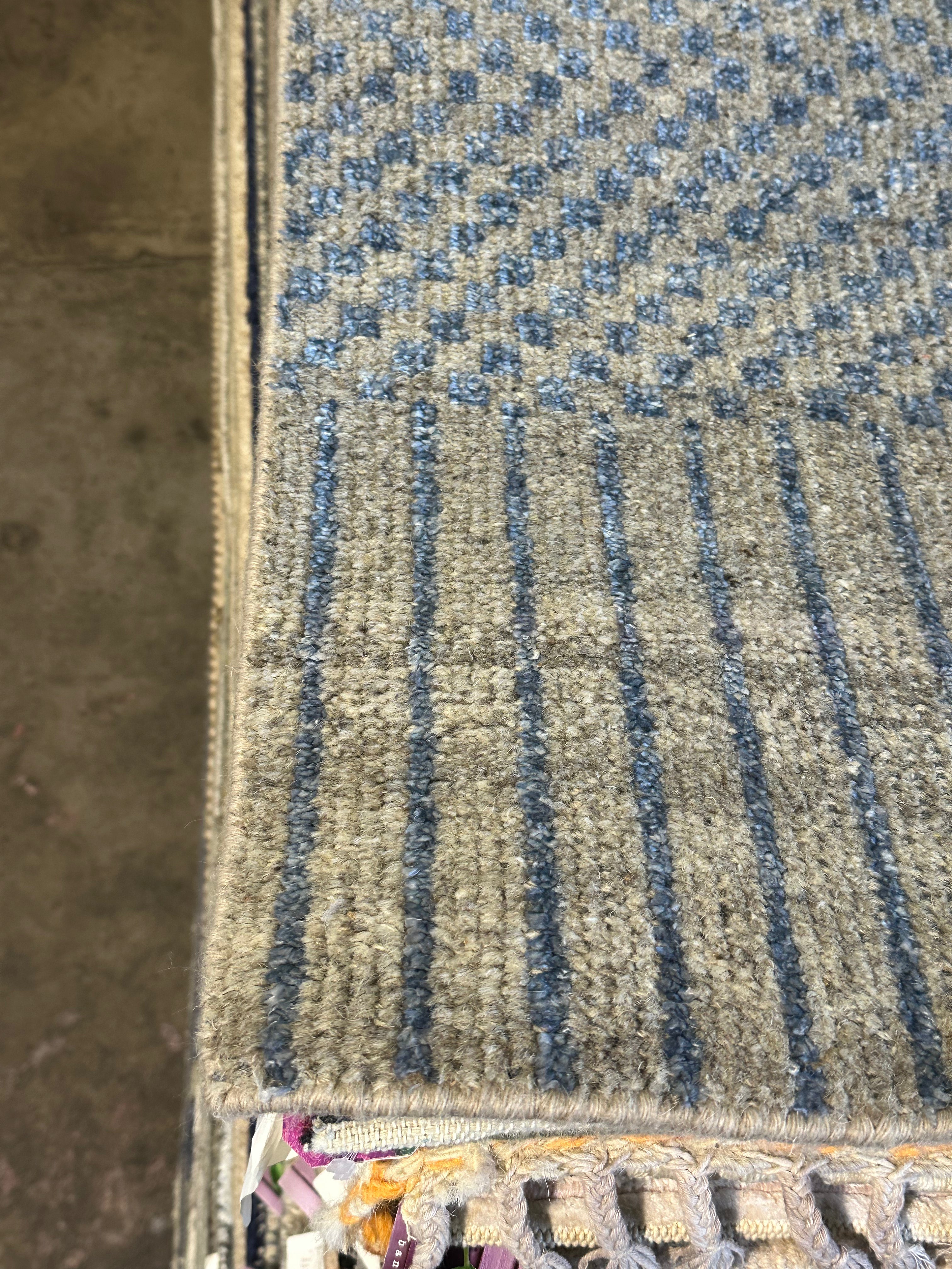 Michael Zegen 5.6x7.6 Grey Hand-Knotted Modern Style Rug