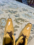 Serena 7.9x10 Tan & Grey Hand-Knotted Oushak
