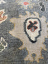 Marina Cicogna 9x12 Grey and Ivory Hand-Knotted Oushak Rug
