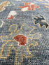 Marina Cicogna 9x12 Grey and Ivory Hand-Knotted Oushak Rug