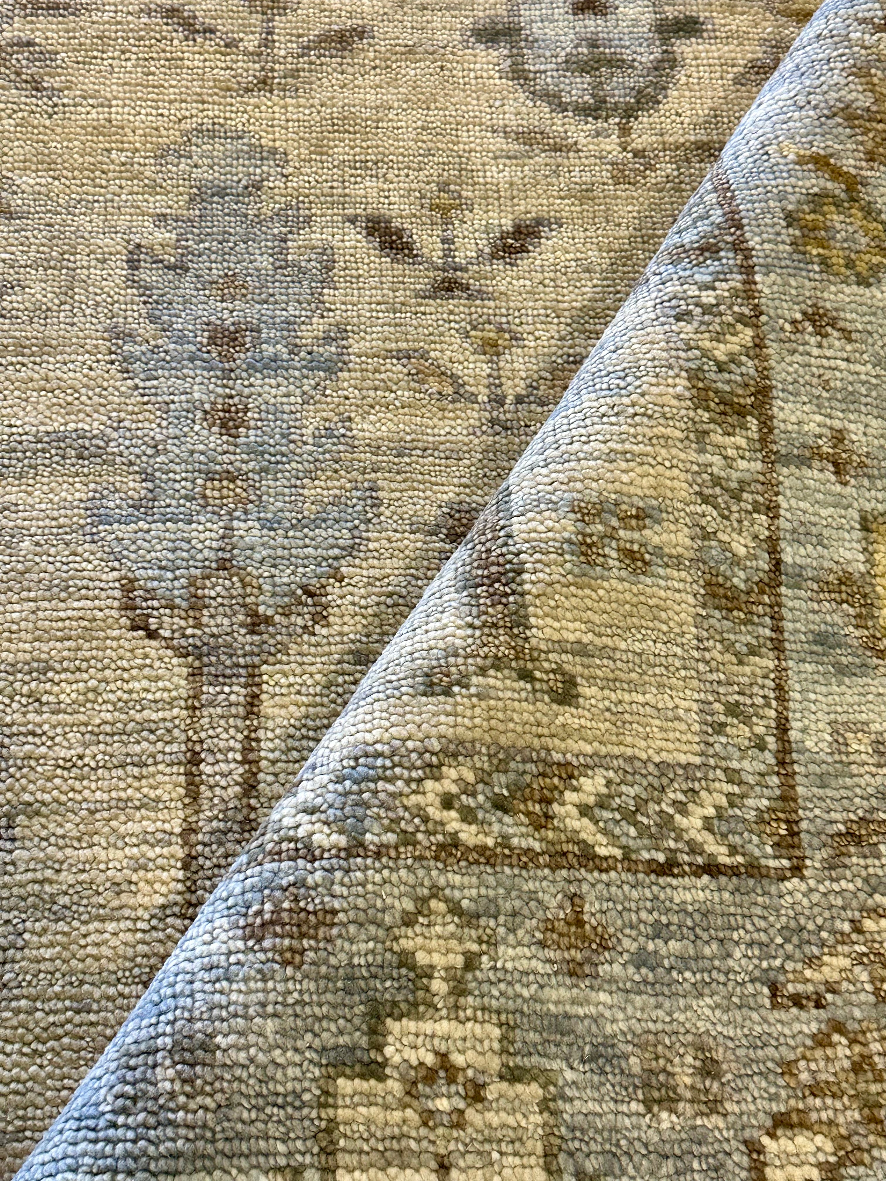 Laura Day 8x10 Tan Hand-Knotted Oushak Rug