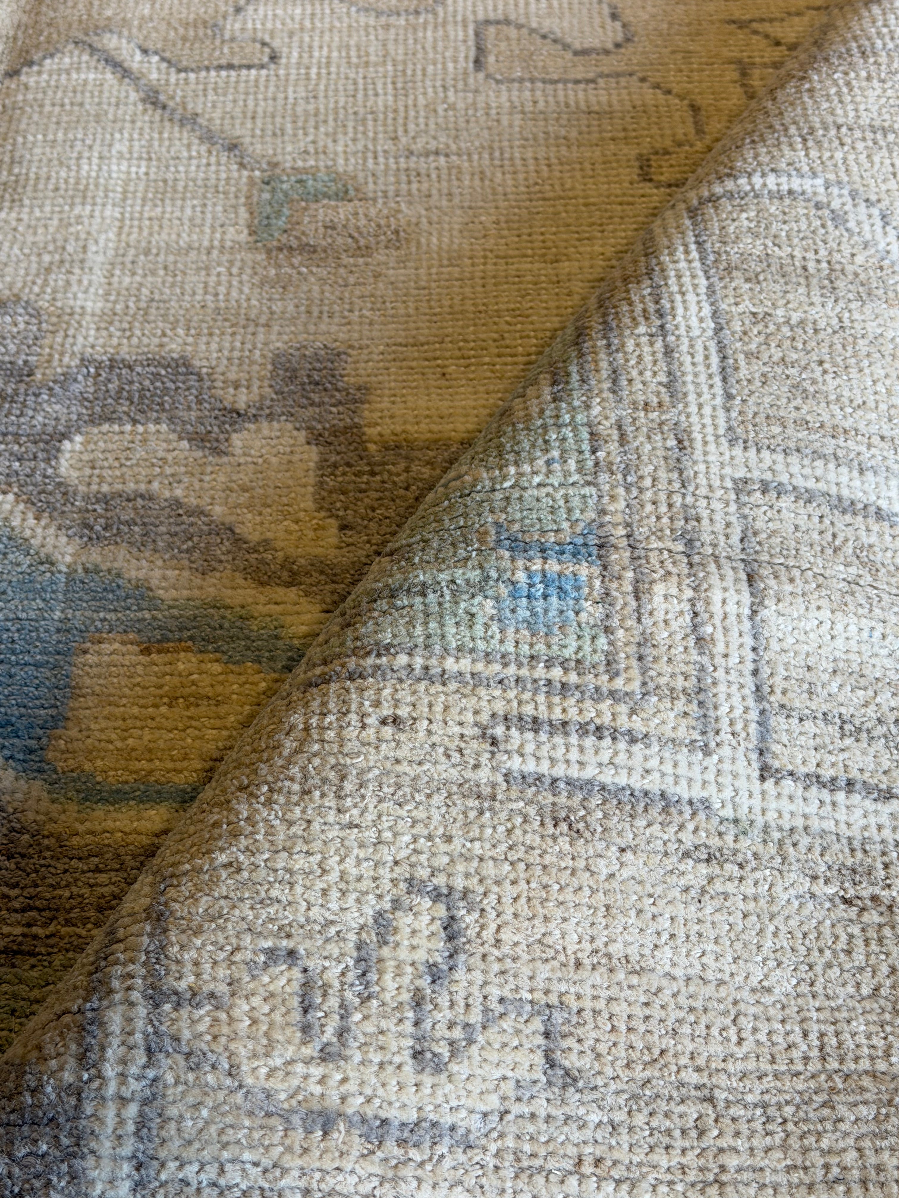 Jessie Solomon 9.8x13.8 Cream Hand-Knotted Oushak