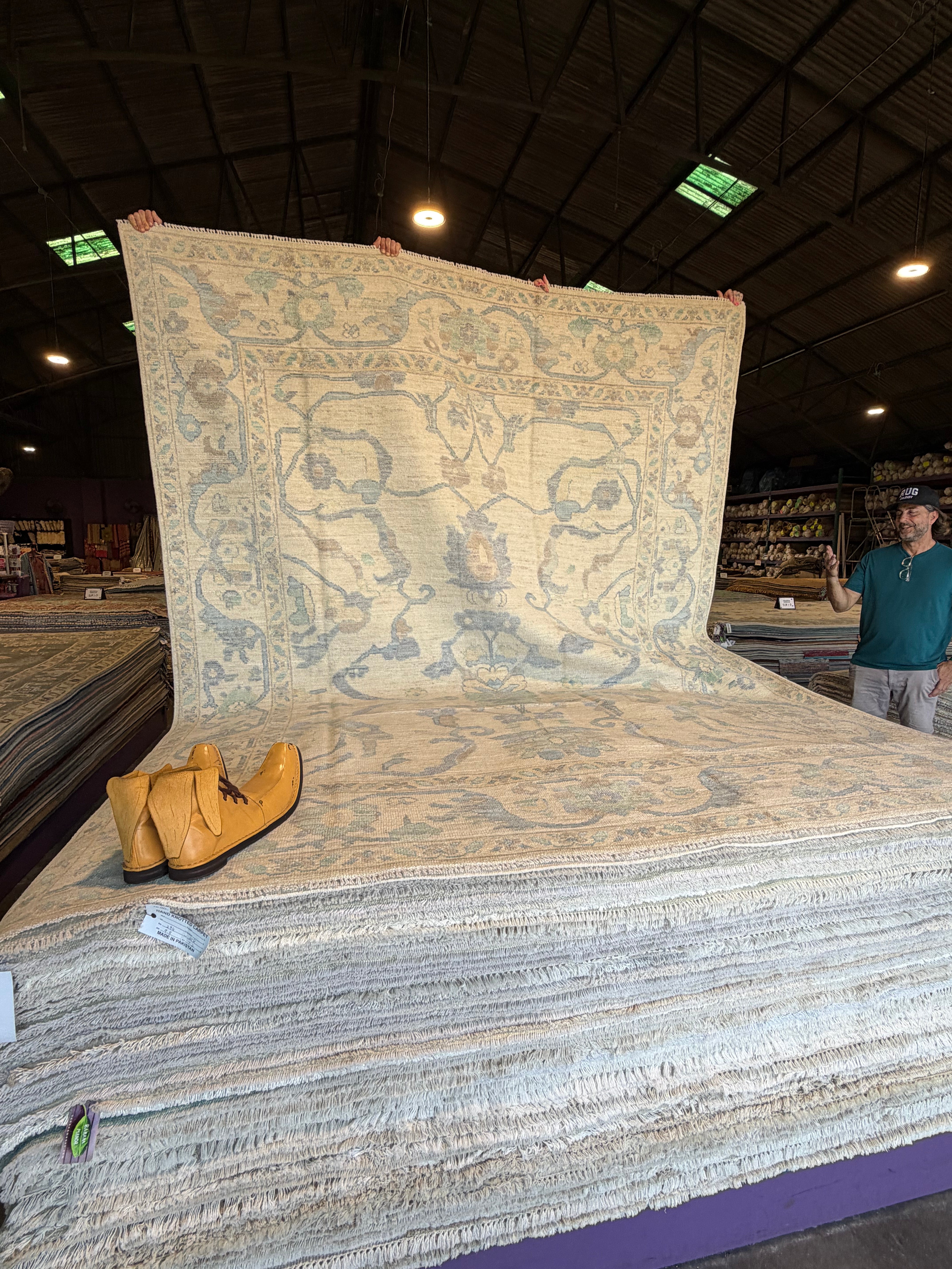 Lauren Eskelin 7.9x10 Cream Hand-Knotted Oushak