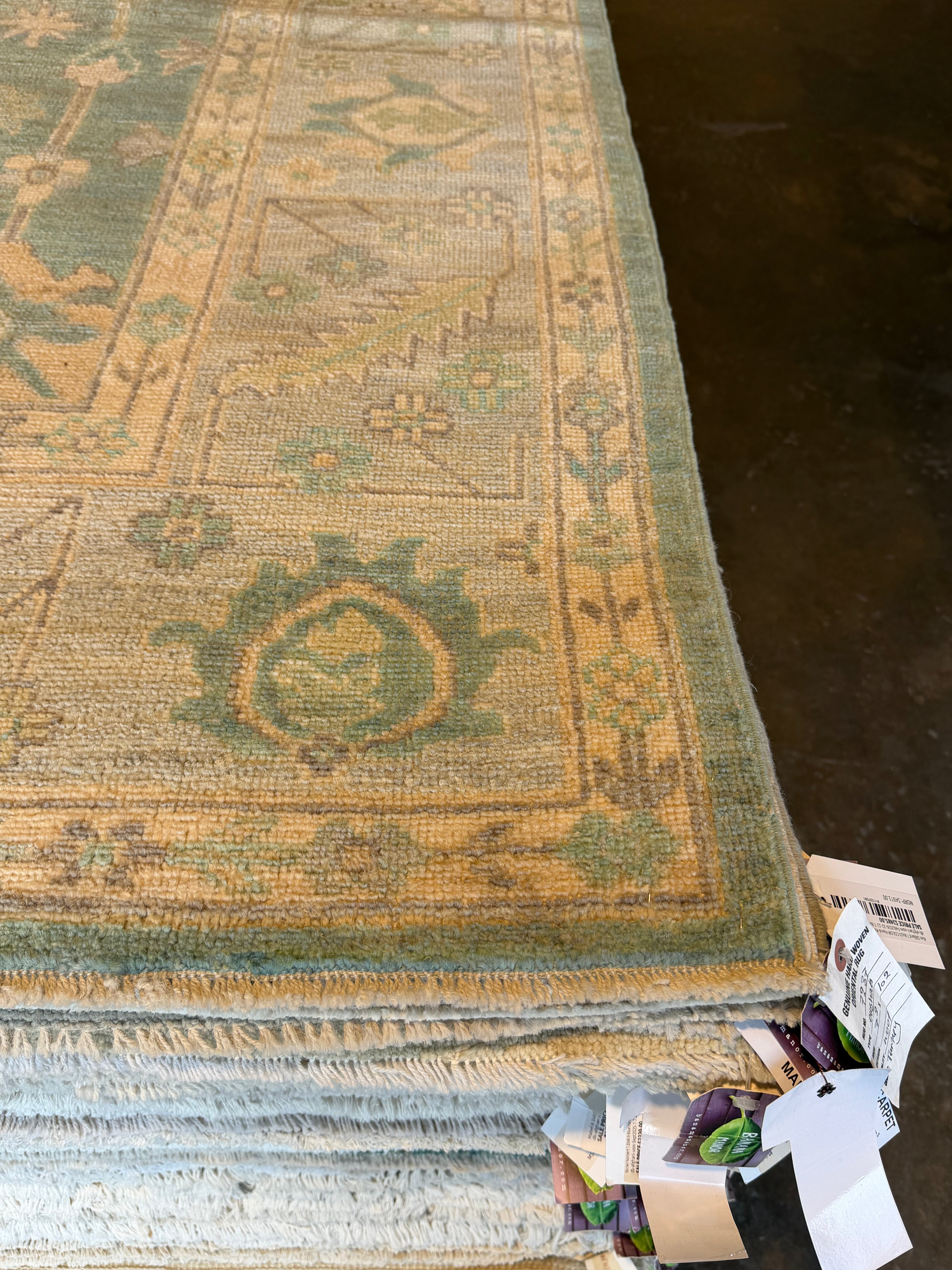 Megan Hutton 8.2x9.11 Blue Afghani Whitewashed Oushak