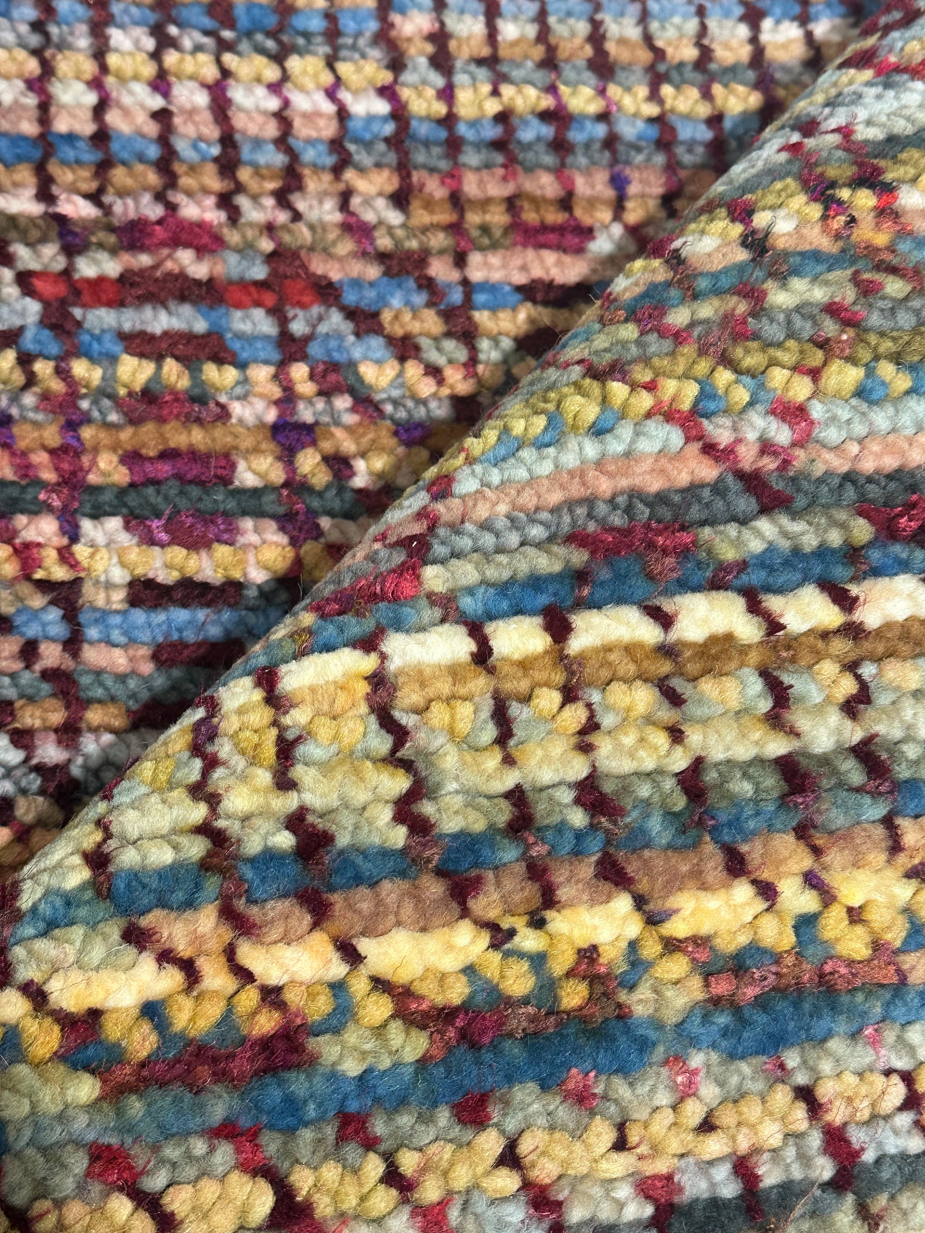 Evan Owen 2.6x10 Multi Color Hand-Knotted Modern Runner