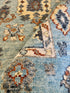 Jessica Serfaty 8x9.9 Blue Hand-Knotted Oushak