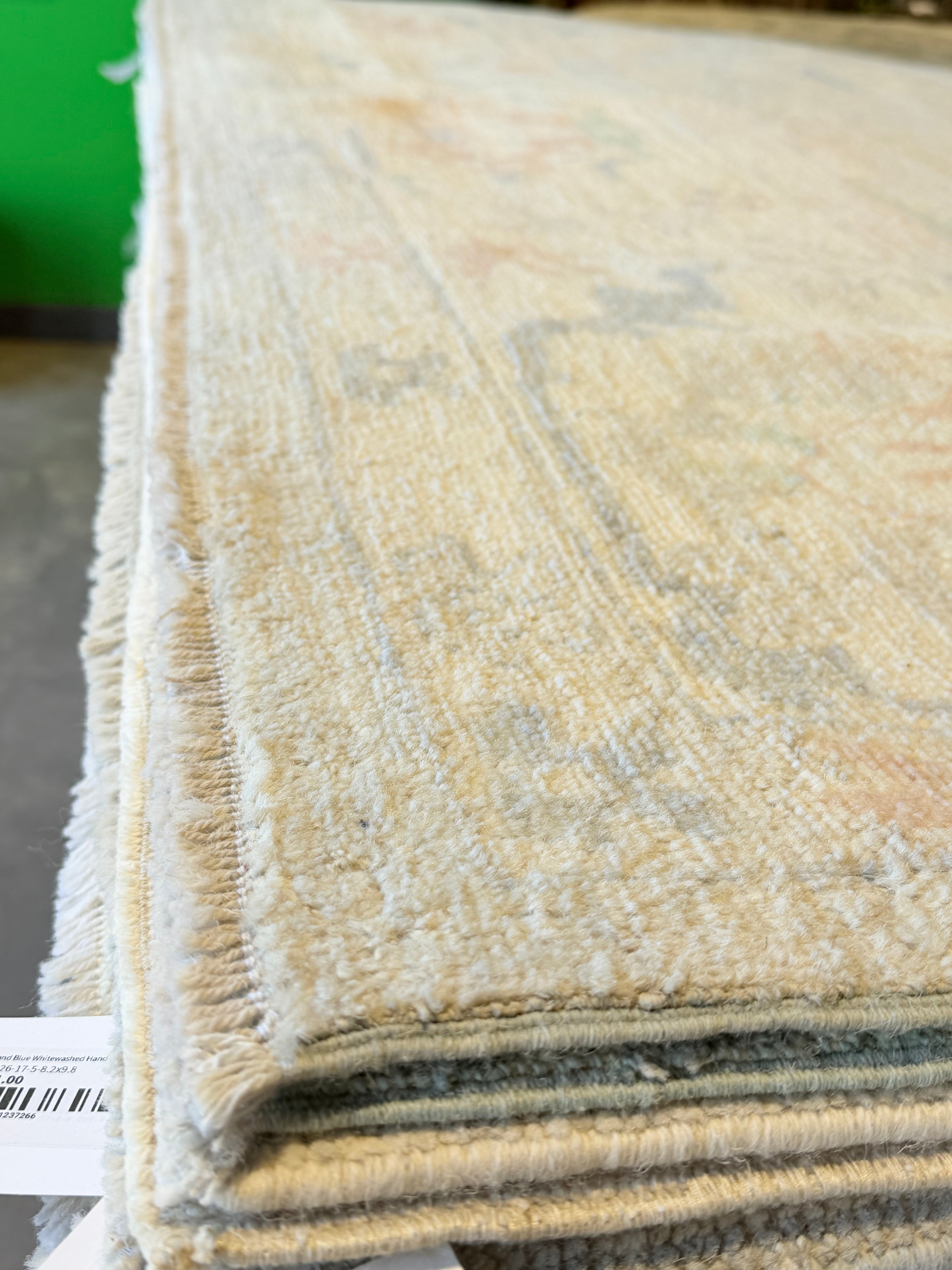 Monica Danús 8x10 Cream Afghani Whitewashed Oushak