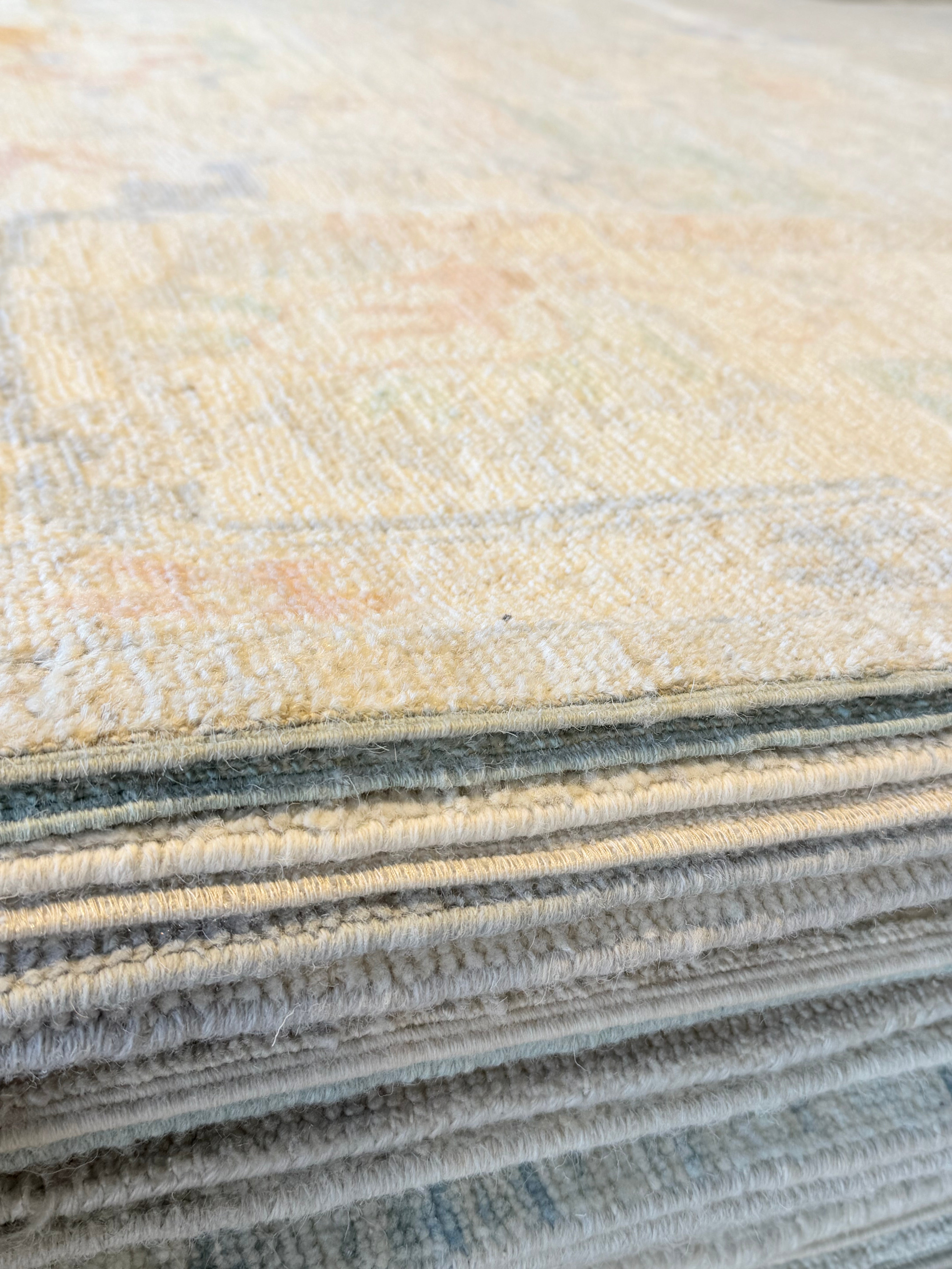 Monica Danús 8x10 Cream Afghani Whitewashed Oushak