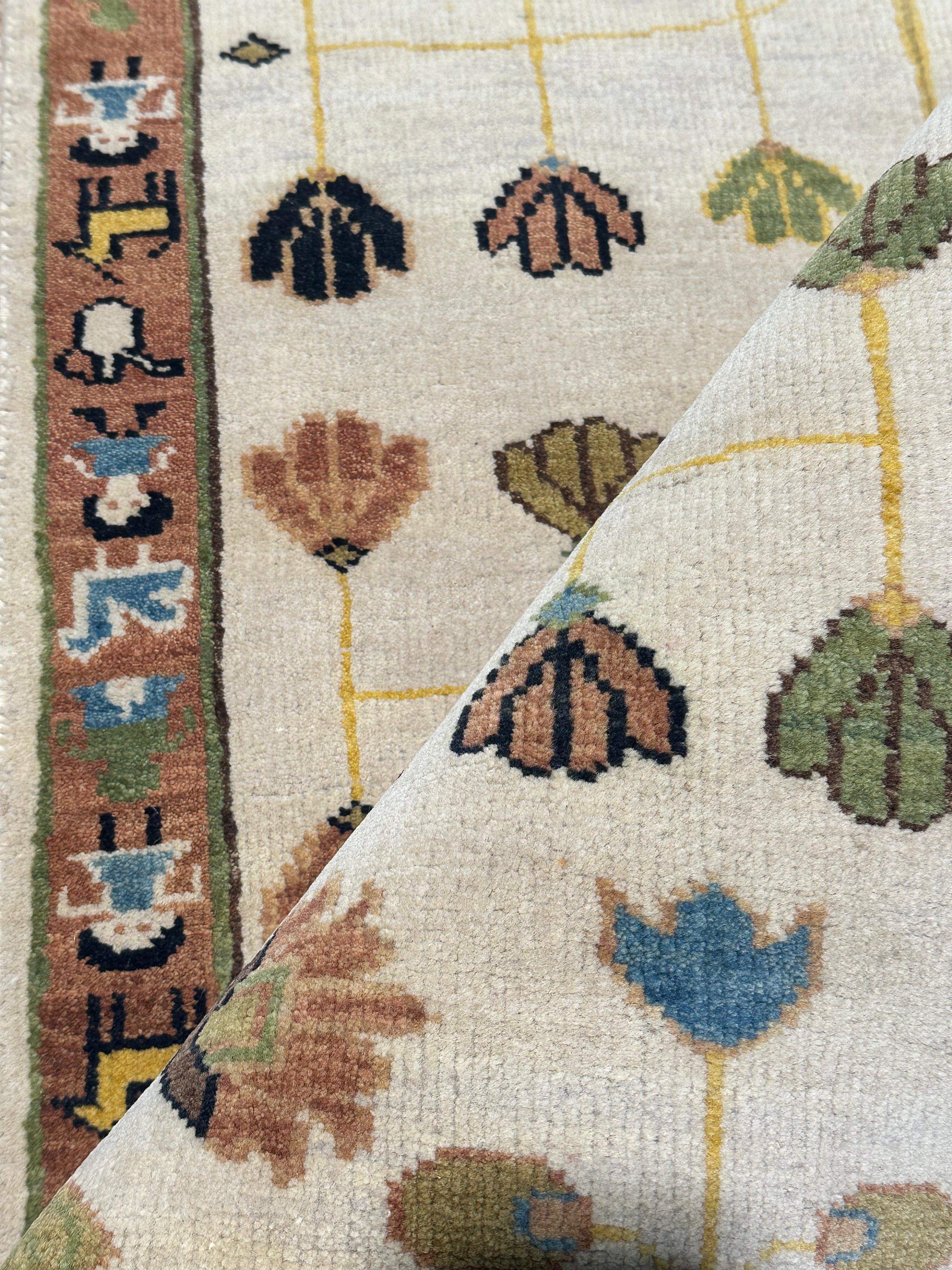 Rachel Brosnahan 2.6x11 Multi Color Hand-Knotted Oushak Runner