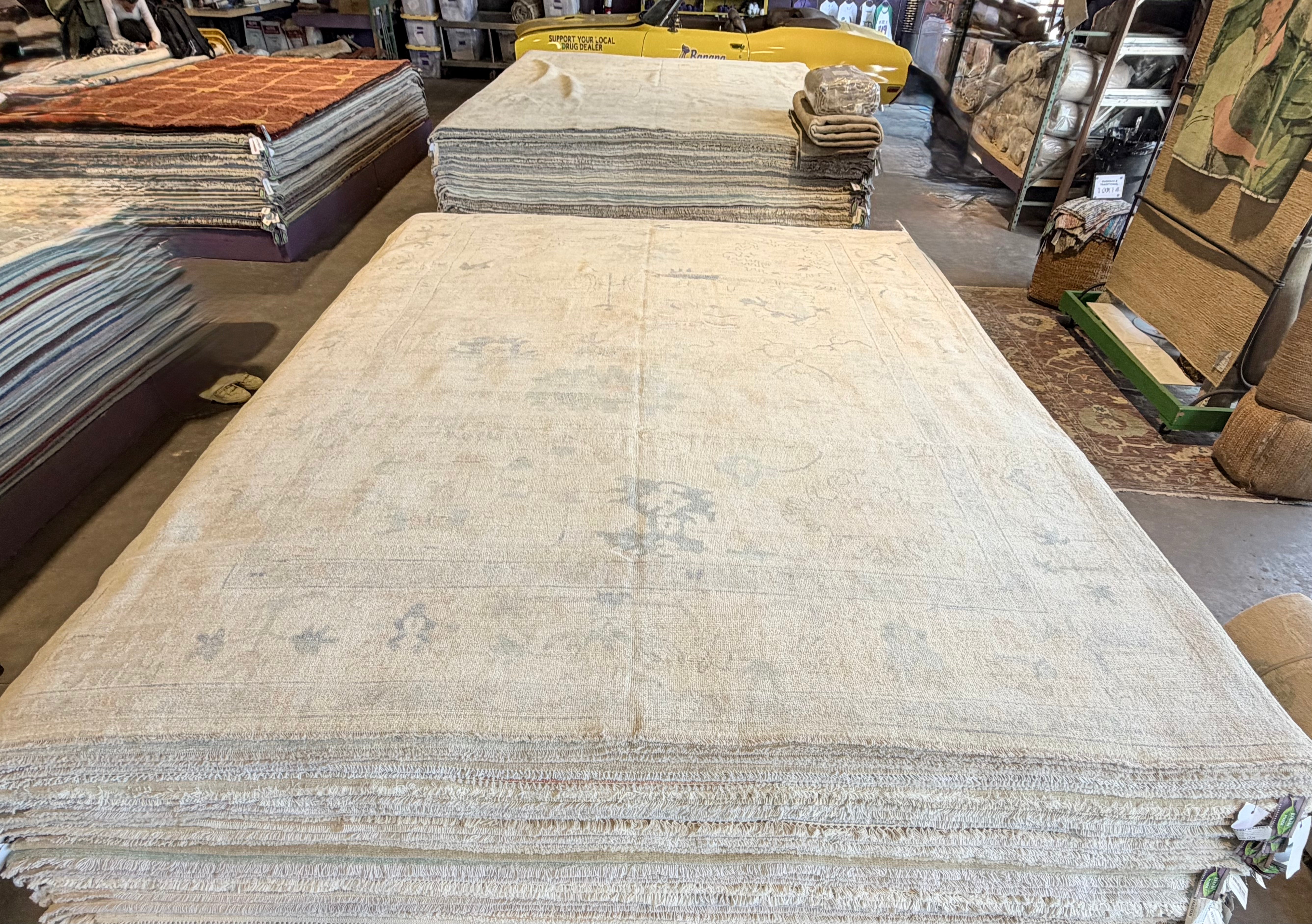 Virginia Miller 9x12.1 Cream Afghani Whitewashed Oushak