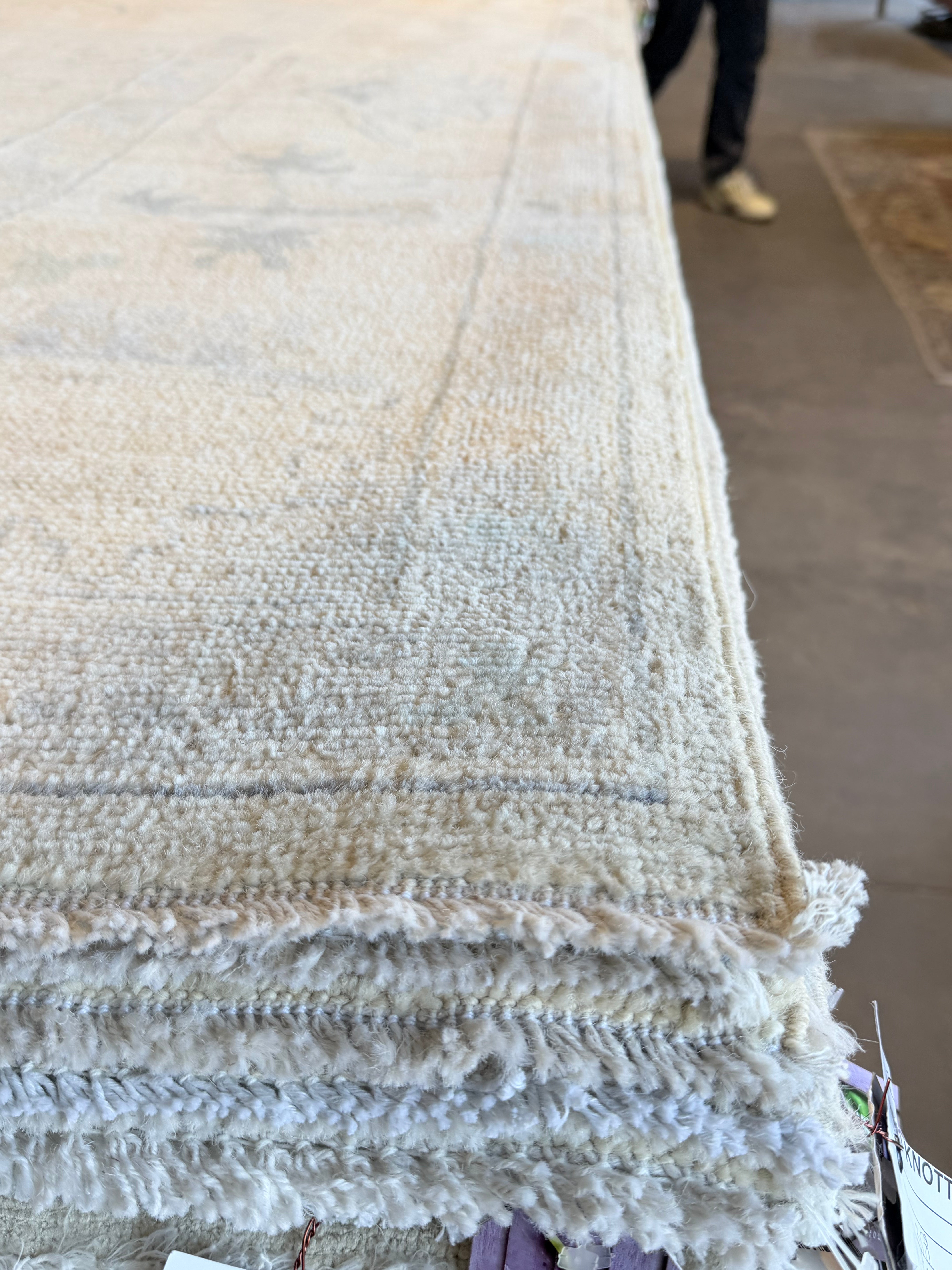 Virginia Miller 9x12.1 Cream Afghani Whitewashed Oushak