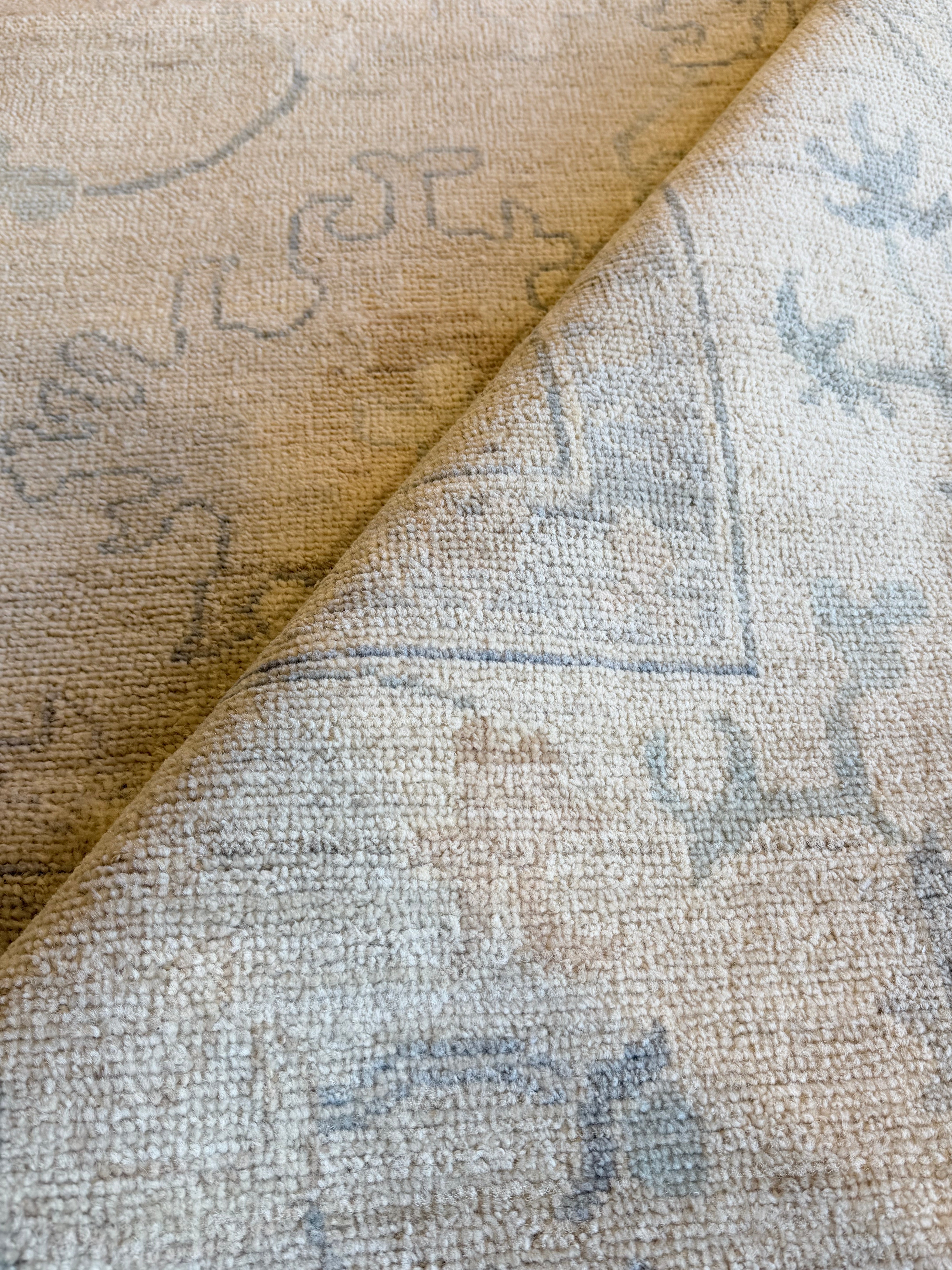 Virginia Miller 9x12.1 Cream Afghani Whitewashed Oushak