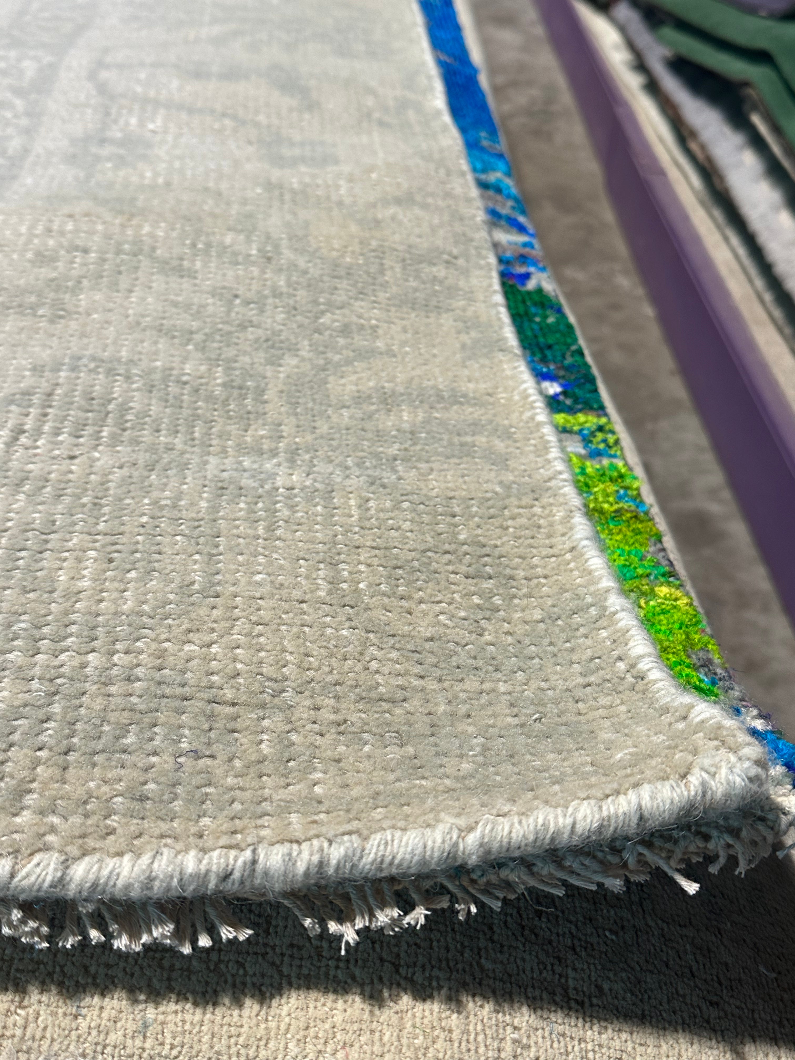Barbara Loop Grey Hand-Knotted Oushak Runner - Multiple Sizes