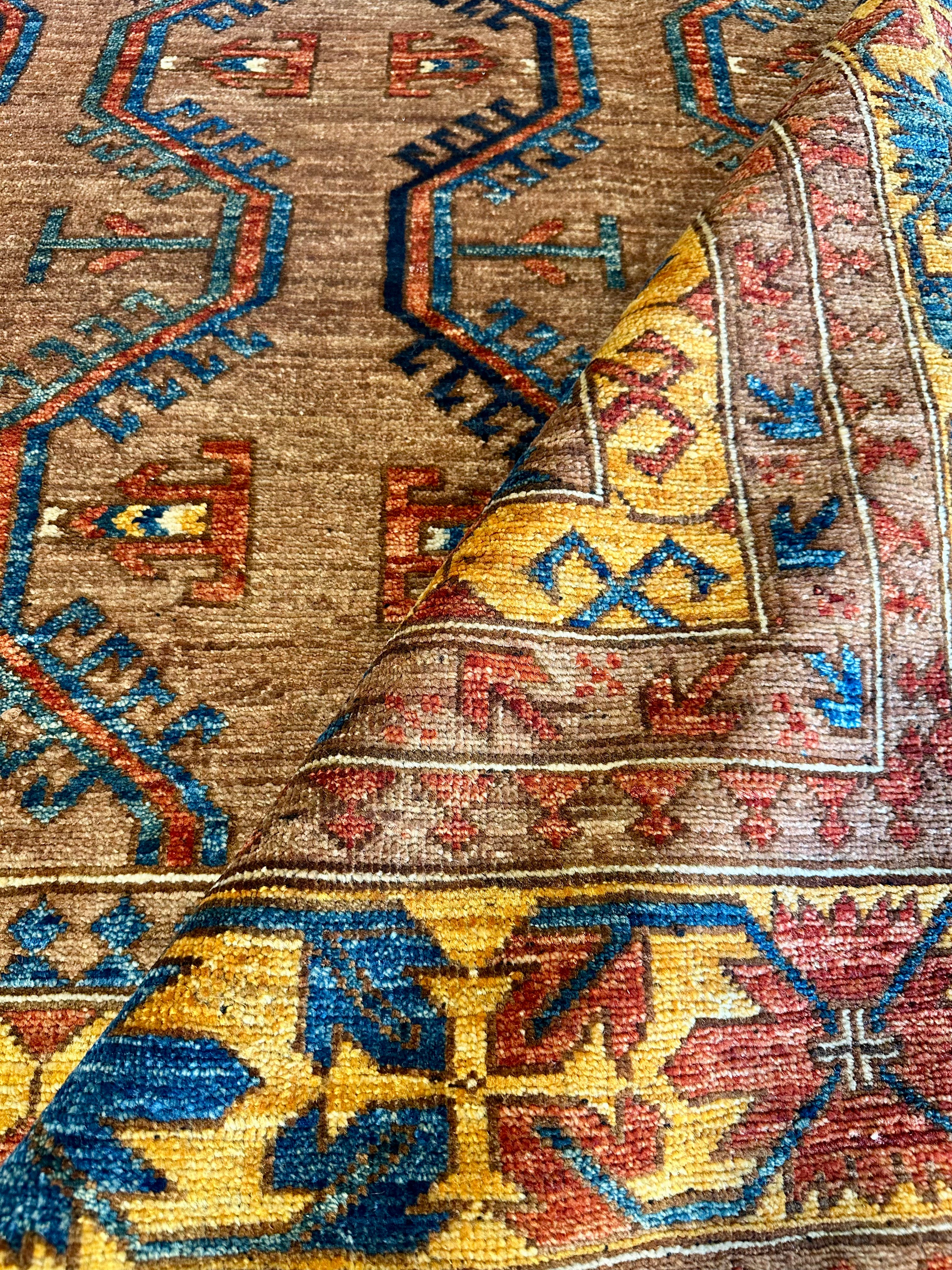 Tricia Brock 8.5x10.4 Orange Hand-Knotted Humna Rug