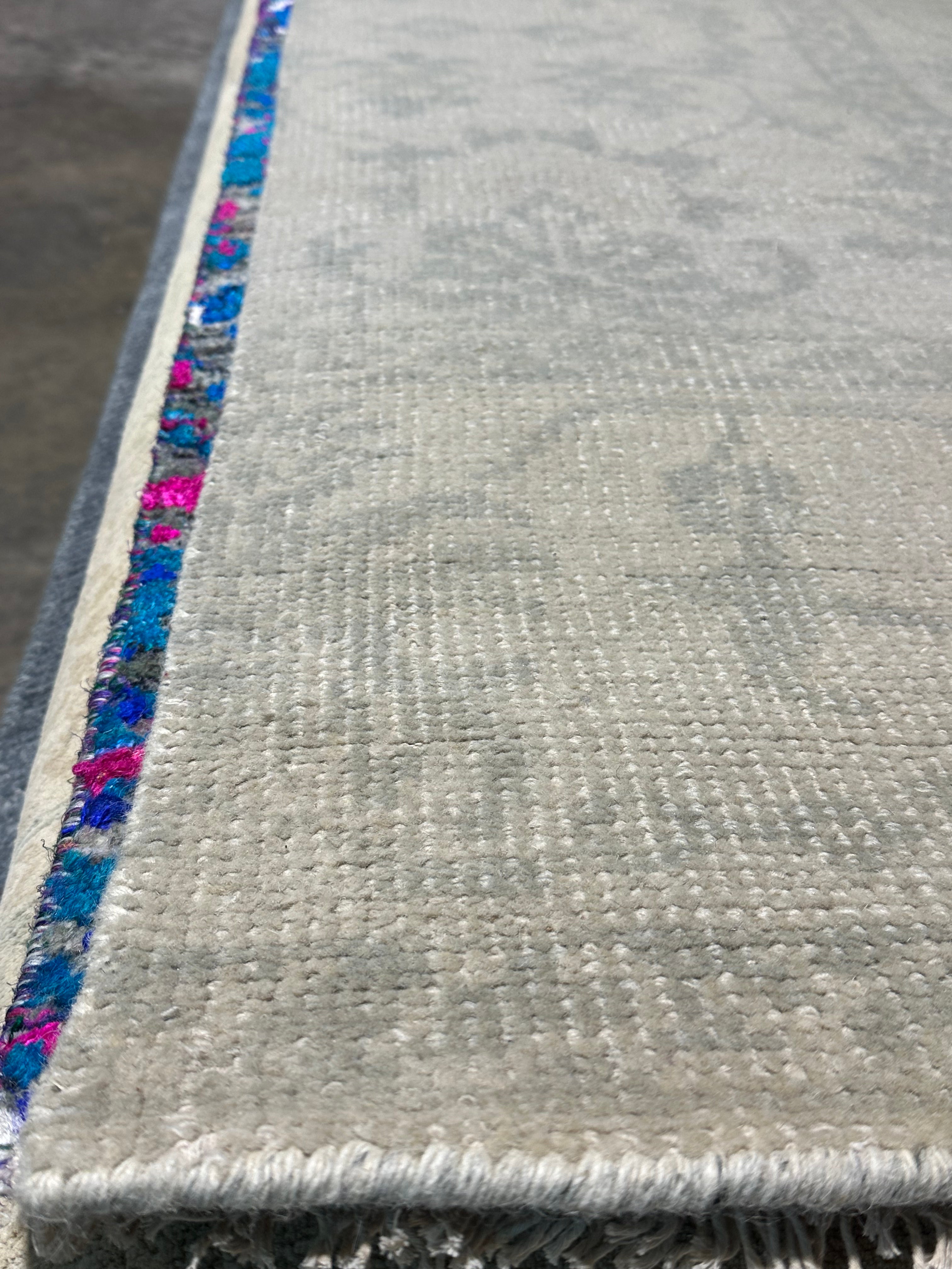 Barbara Loop Grey Hand-Knotted Oushak Runner - Multiple Sizes