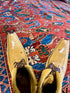 Shoshanna Shapiro 8.7x9.9 Red Hand-Knotted Humna Rug