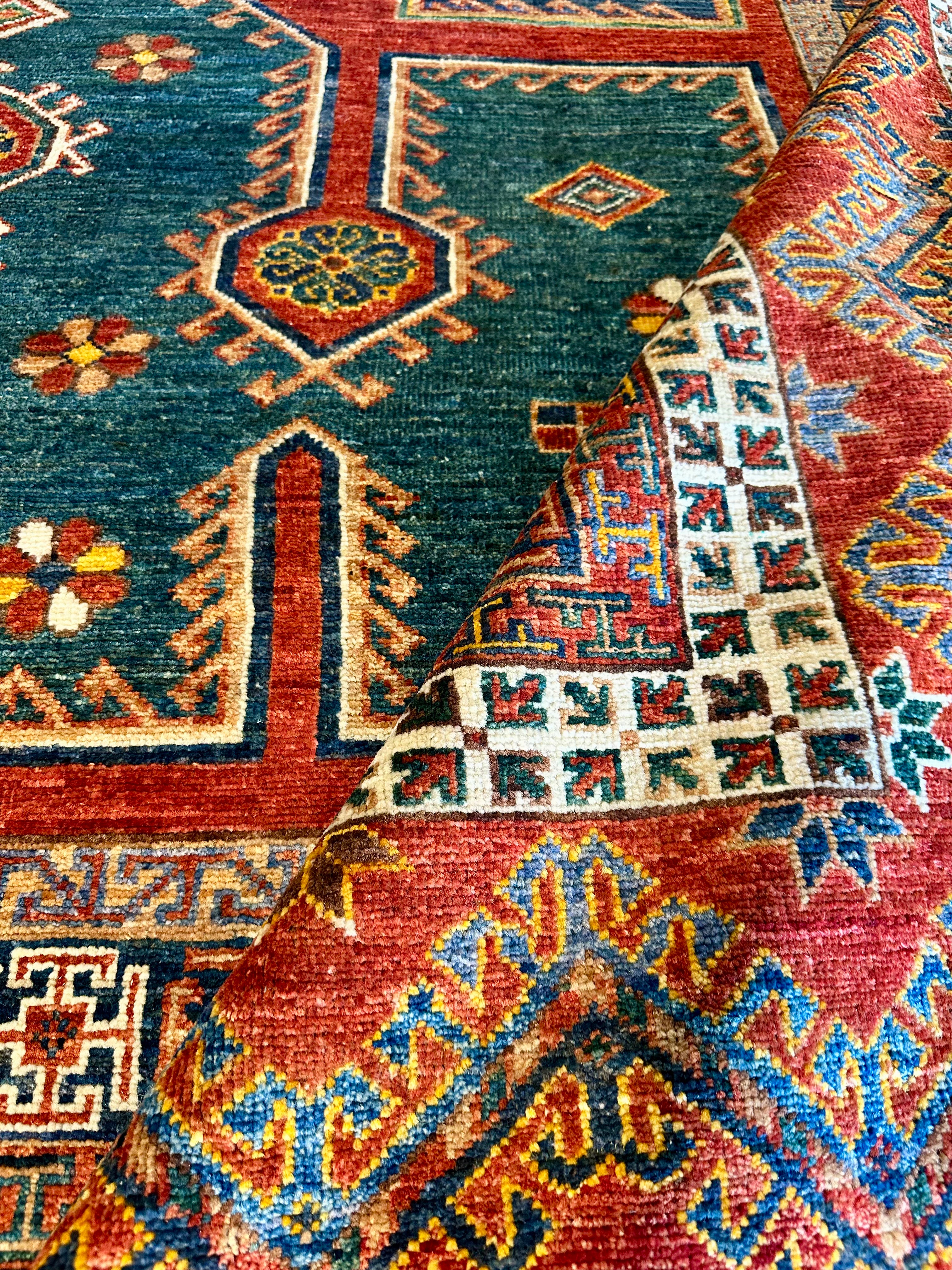 Zosia Mamet 8.2x10.8 Rust Hand-Knotted Humna Rug