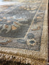 Celerie Kemble 9x12 Ivory and Grey Hand-Knotted Oushak Rug