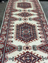 Jane Lynch 2.6x7.9 Red Hand-Knotted Heriz Style Runner