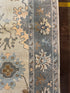 Celerie Kemble 9x12 Ivory and Grey Hand-Knotted Oushak Rug