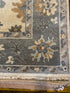 Celerie Kemble 9x12 Ivory and Grey Hand-Knotted Oushak Rug