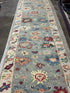 Emily Bergl 2.6x11.9 Light Green Hand-Knotted Oushak Runner