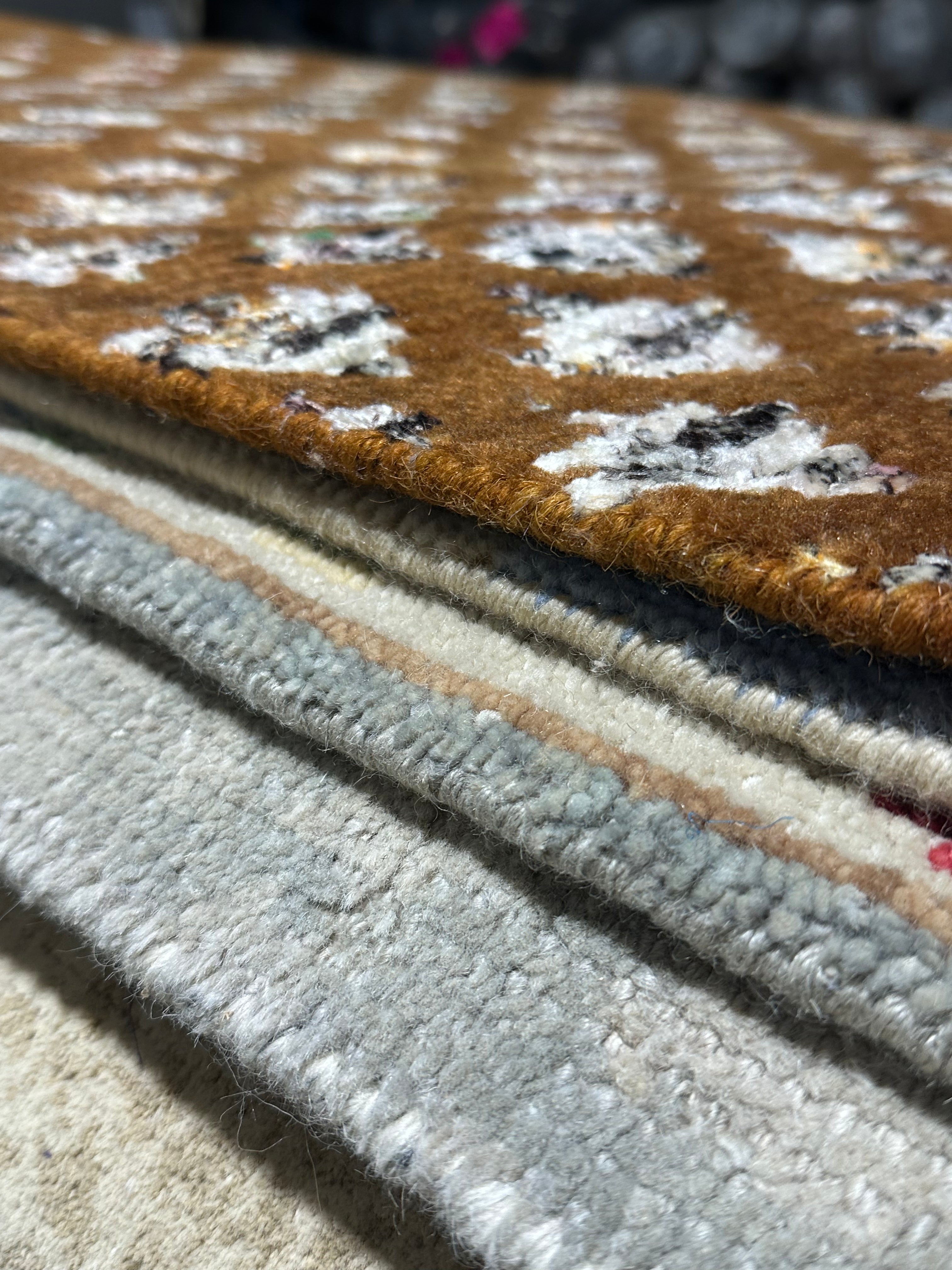 David E. Kelley Hand-Knotted Brown Modern Runner - Multiple Sizes