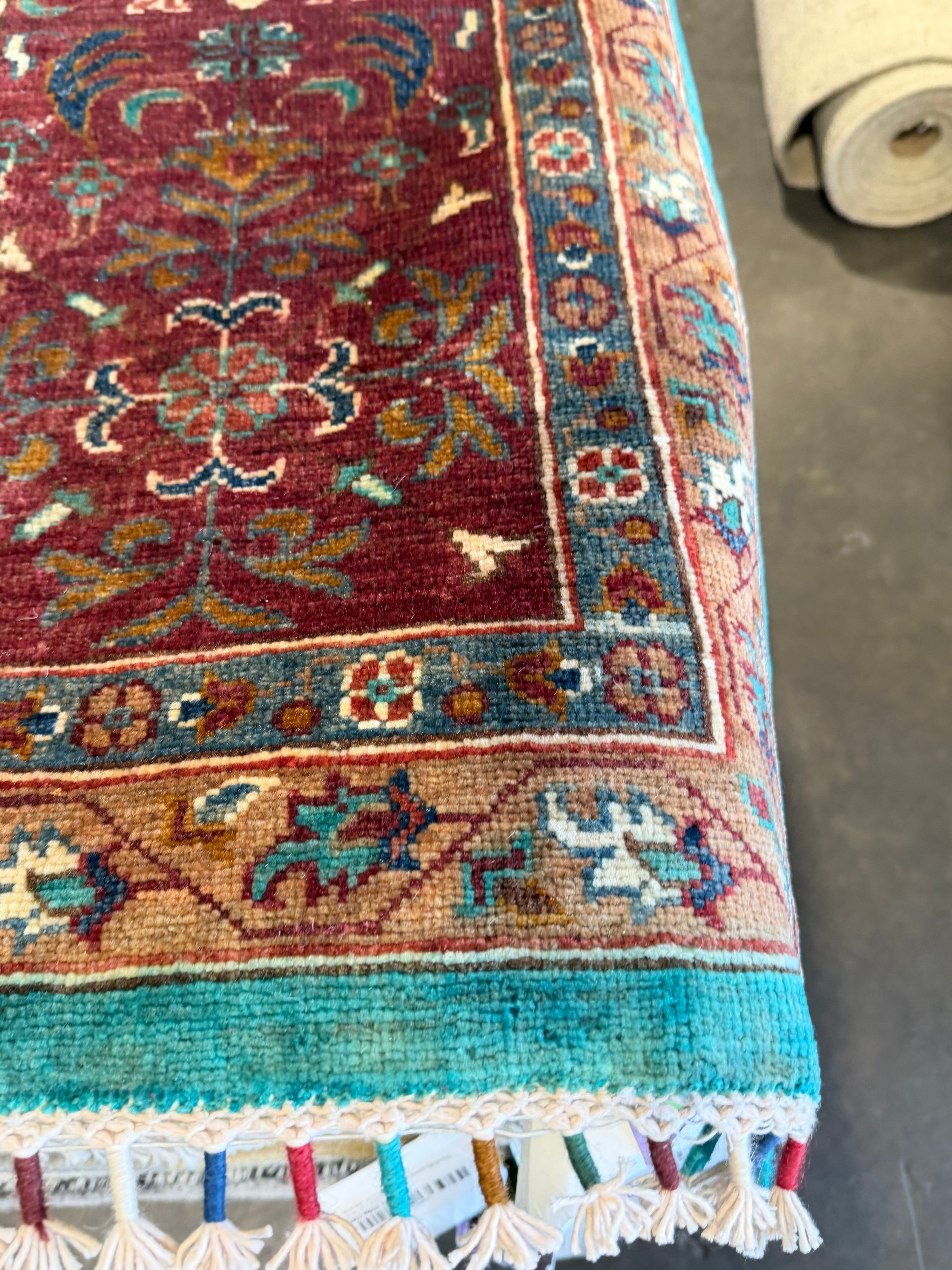 Stephanie Hollman 9.11x13.9 Red Afghani Mamluk Rug