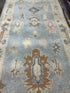 Caitlin McGee 2.6x12 Light Blue Hand-Knotted Oushak Runner
