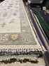 Brittany Freeth 2.6x12.3 Cream Hand-Knotted Oushak Runner