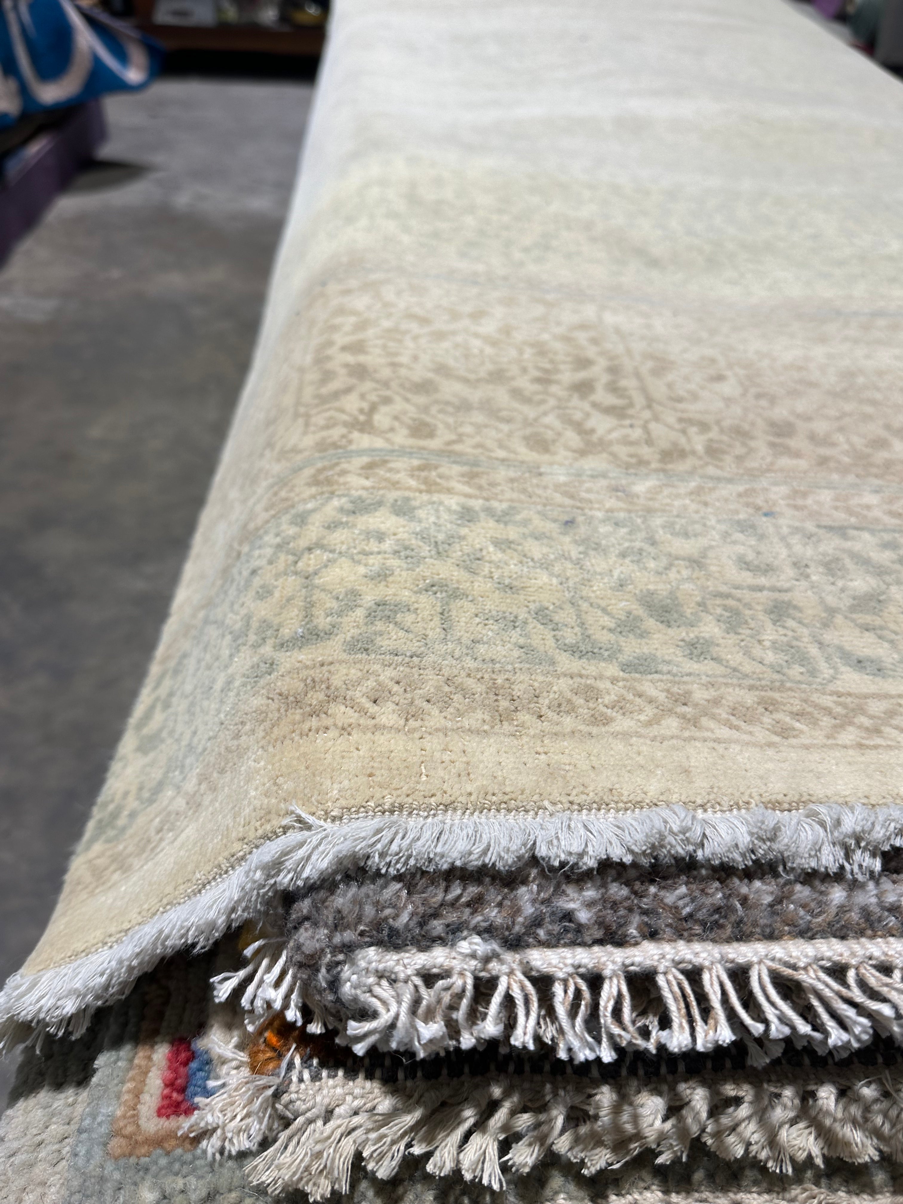 Kendra Corum 3.3x14 Grey Hand-Knotted Oushak Runner
