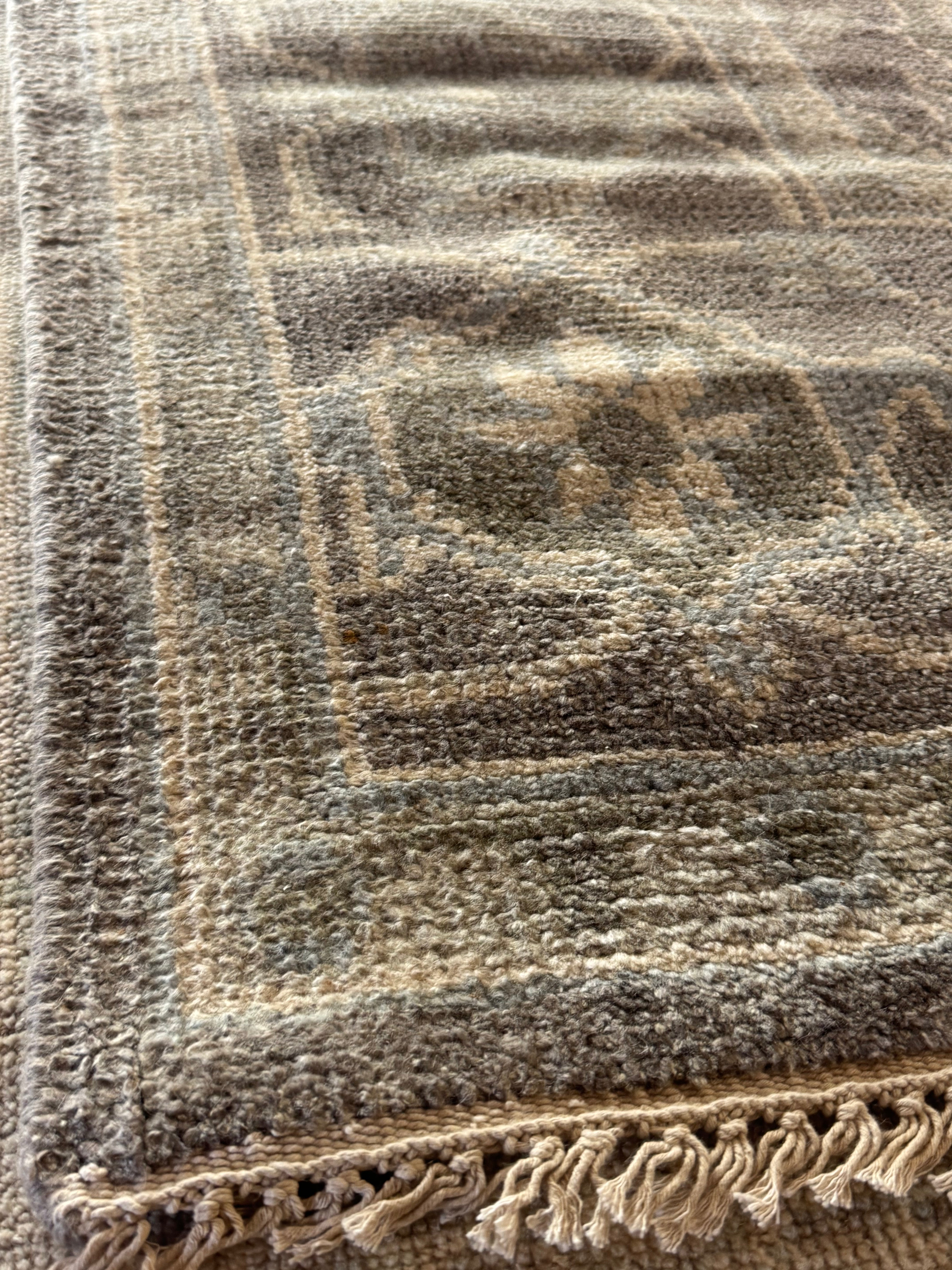 Charlotte Mosley 8x10.3 Grey Hand-Knotted Oushak Rug