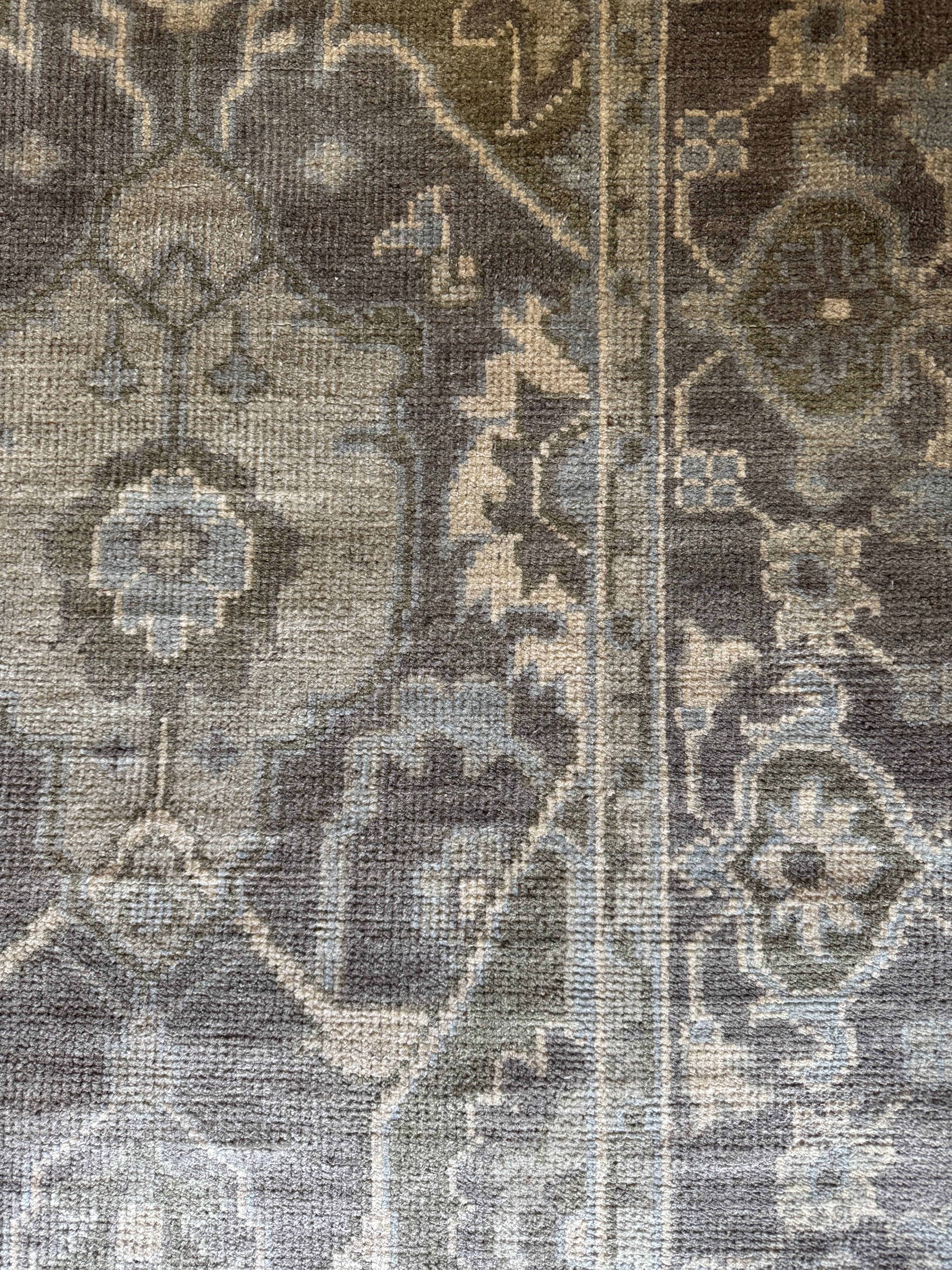 Charlotte Mosley 8x10.3 Grey Hand-Knotted Oushak Rug