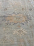 Ingrid Kersh 12.1x14.9 Cream and Blue Afghani Whitewashed Oushak