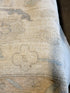 Ingrid Kersh 12.1x14.9 Cream and Blue Afghani Whitewashed Oushak