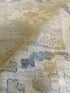 Ingrid Kersh 12.1x14.9 Cream and Blue Afghani Whitewashed Oushak