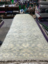 Kate Fodor 2.9x18.3 Grey Hand-Knotted Oushak Runner