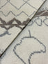 Noah Weissman 2.9x5.9 Cream Hand-Knotted Moroccan Style Runner
