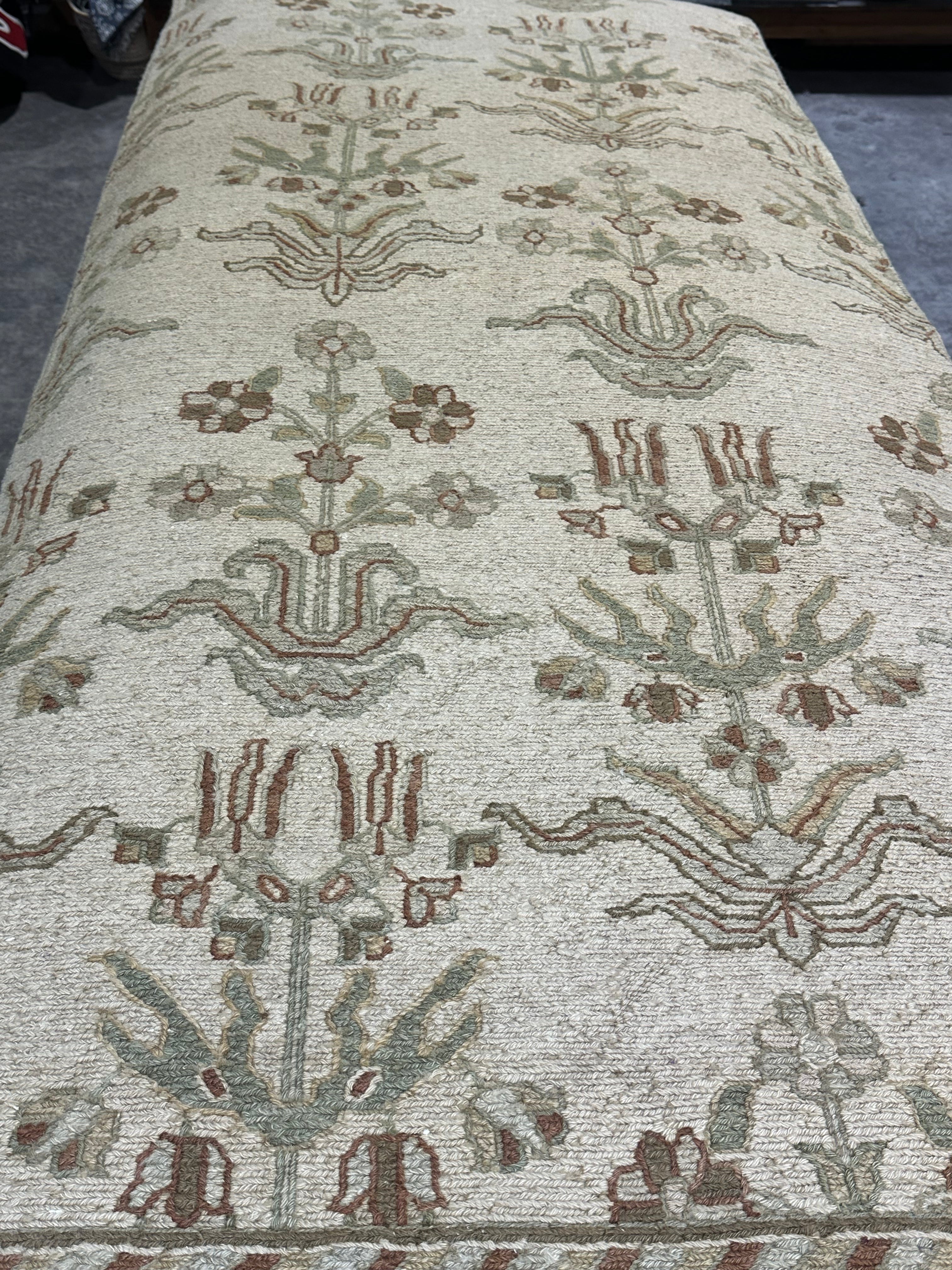 Penny Pann 3x9.6 Beige Hand-Knotted Oushak Runner