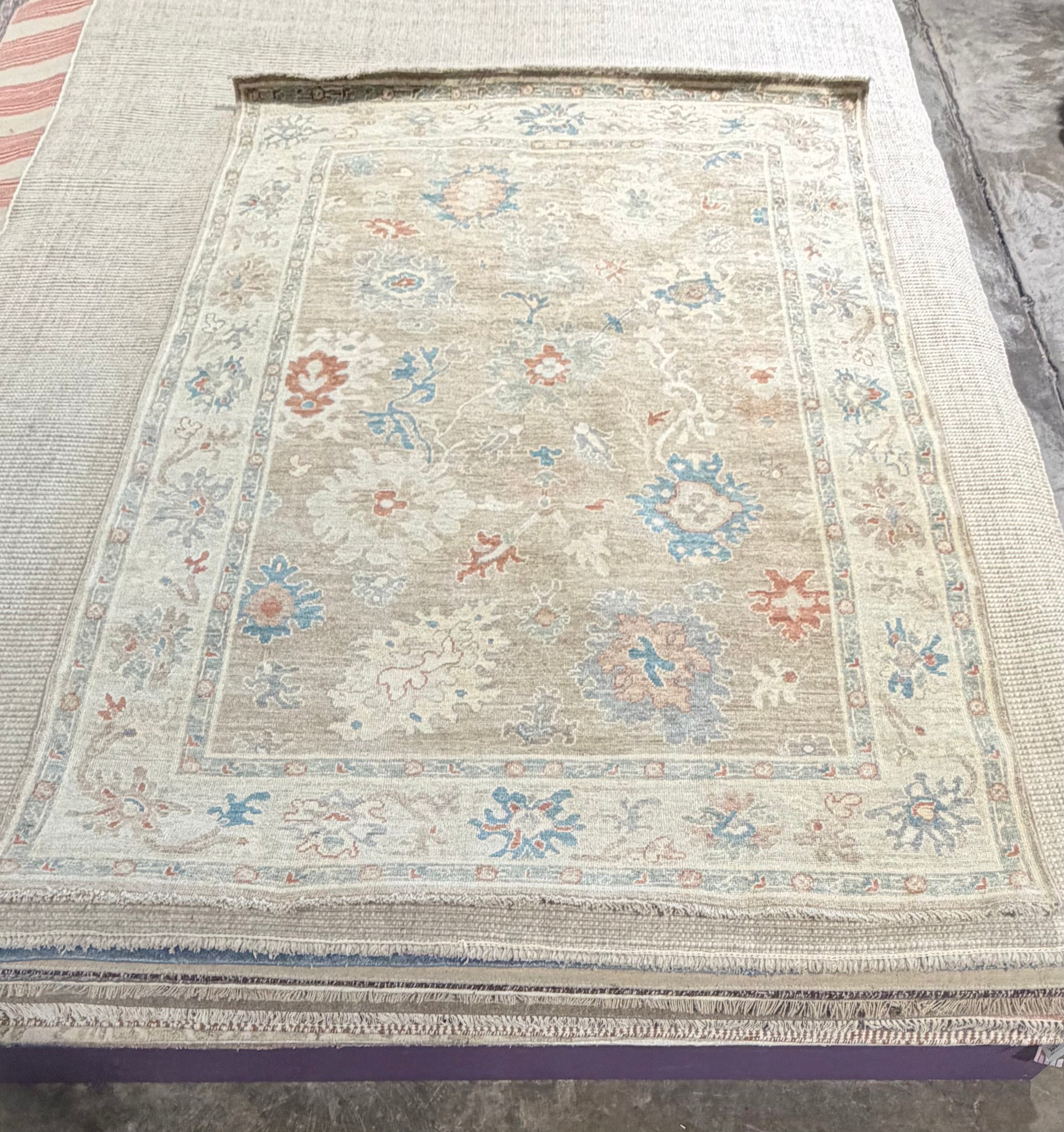 Hilary Seale 5.6x8.1 Brown Afghani Oushak