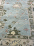 Linette McCown 4x6 Light Blue Hand-Knotted Oushak Rug