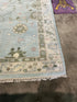Linette McCown 4x6 Light Blue Hand-Knotted Oushak Rug