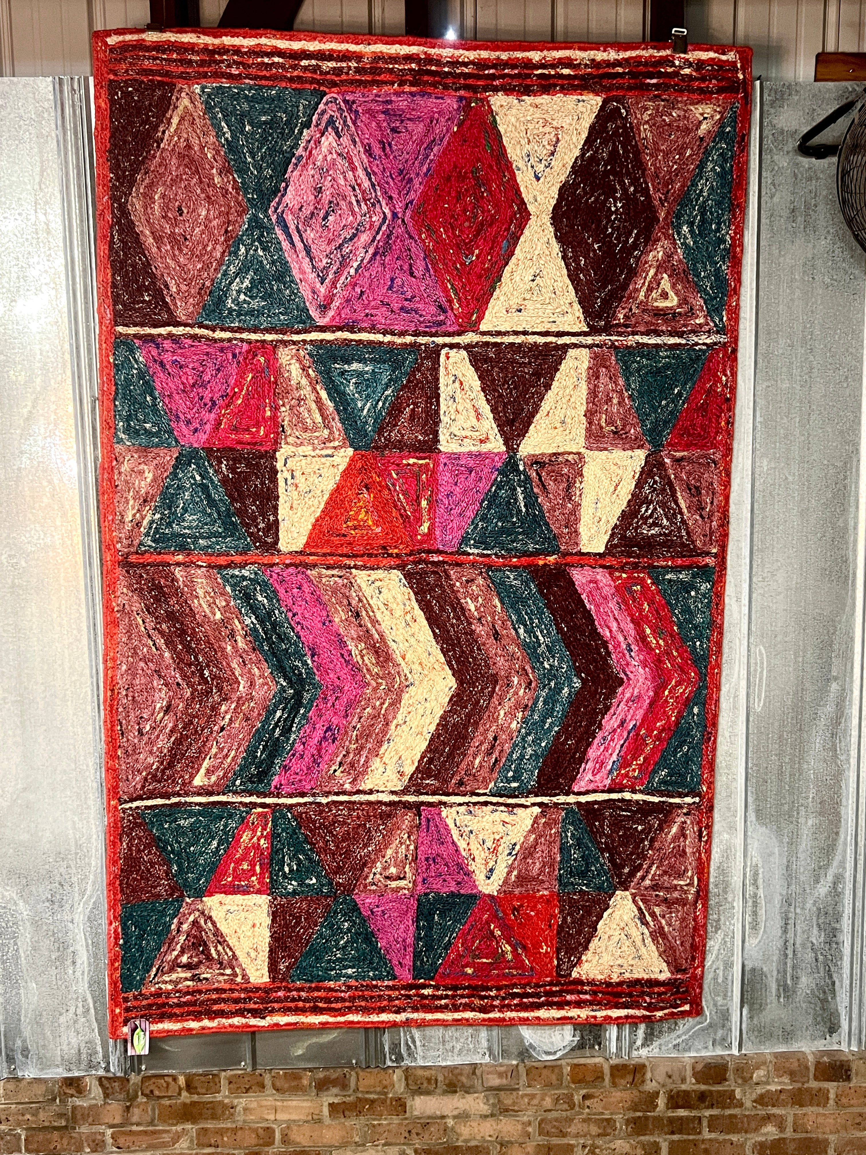 Legion of Mars 5x8 Handwoven Multi Color Modern Sari