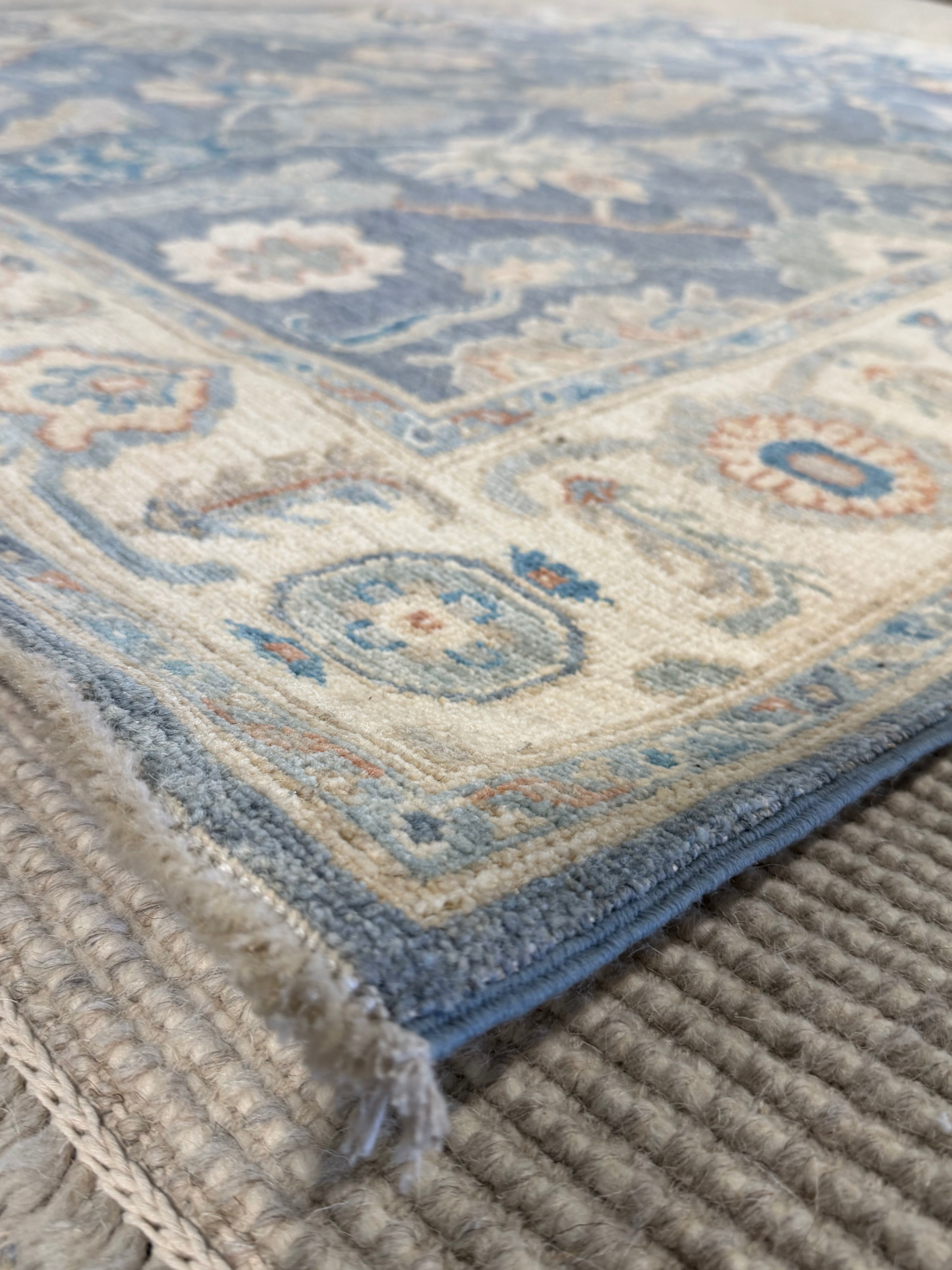 Ashley Usery 4.11x6.7 Blue Afghani Oushak